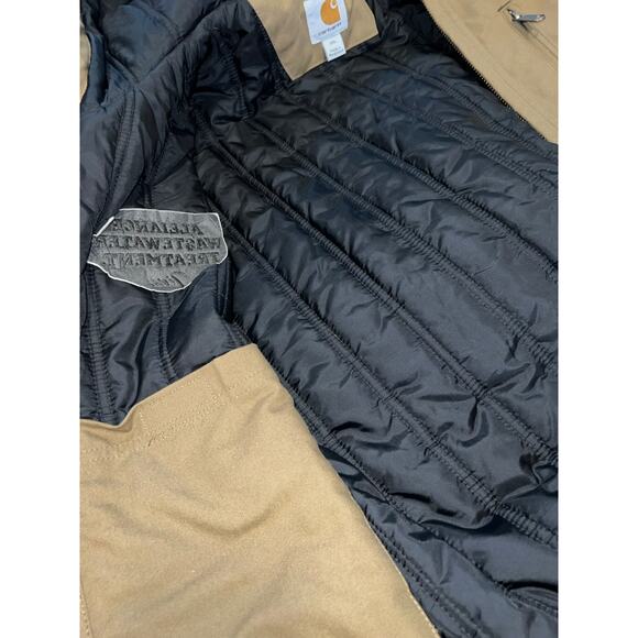 Carhartt Quick Duck quilted brown men's hooded coat men plus size 2Xl heavy coat - Picture 11 of 11